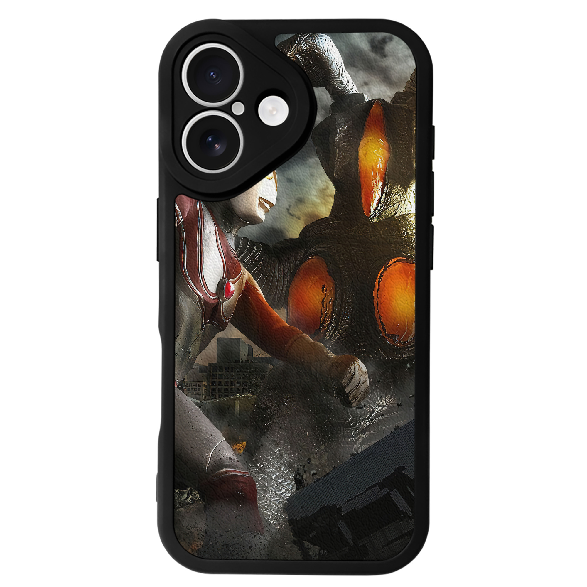 （画像用） ウルトラマン Ultraman 【iPhone 16シリーズ対応】シリコンスマホケース（レザー調） 材質：シリコン